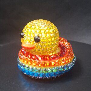 Rainbow Rubber Duck, Pride Duck, Colorful Jeep Duck, Unique Gift, Bling/Bedazzle